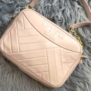 ✨Tory Burch Alexa Pink and Gold crossbody